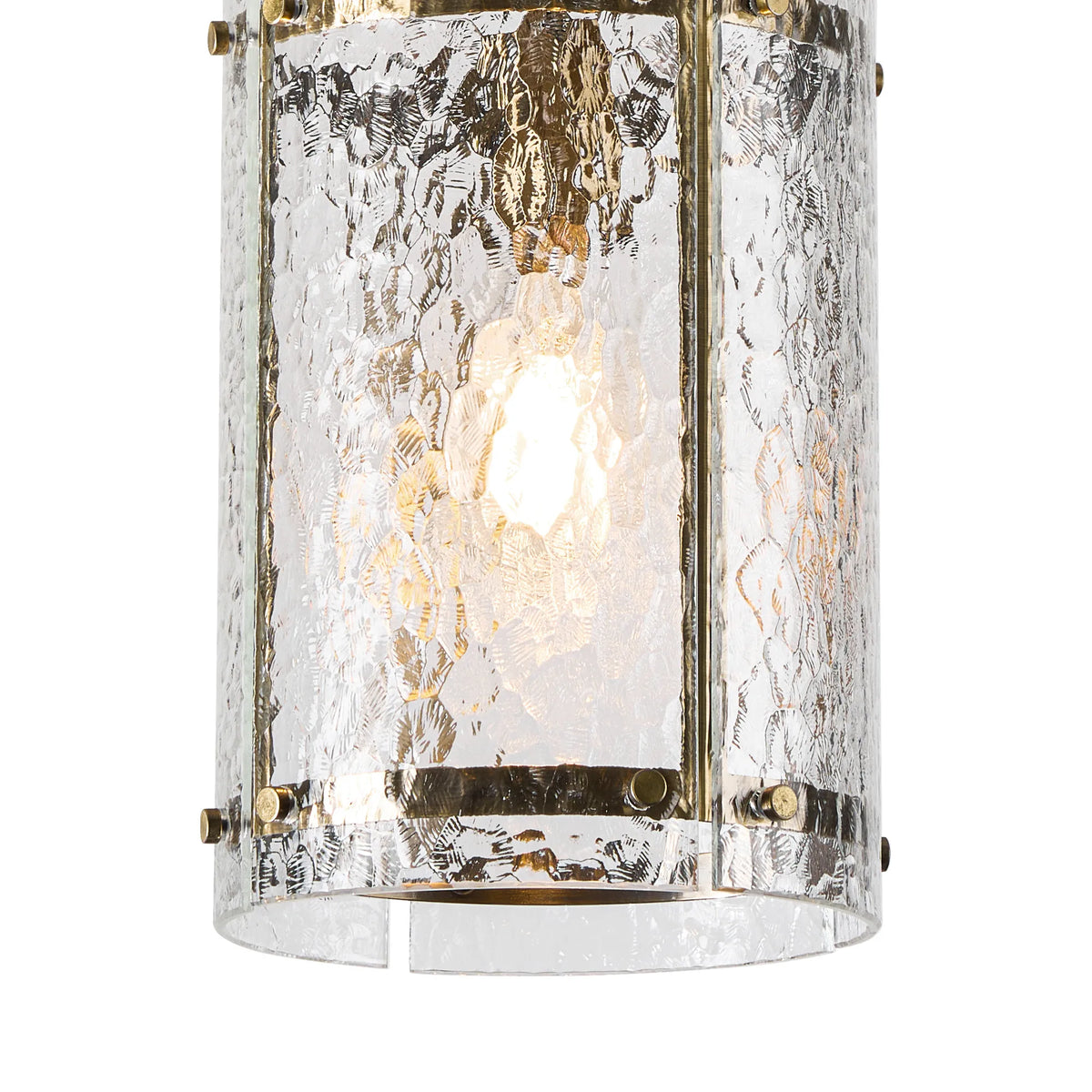 Portarlington 20.5cm Pendant  Cobbled Glass