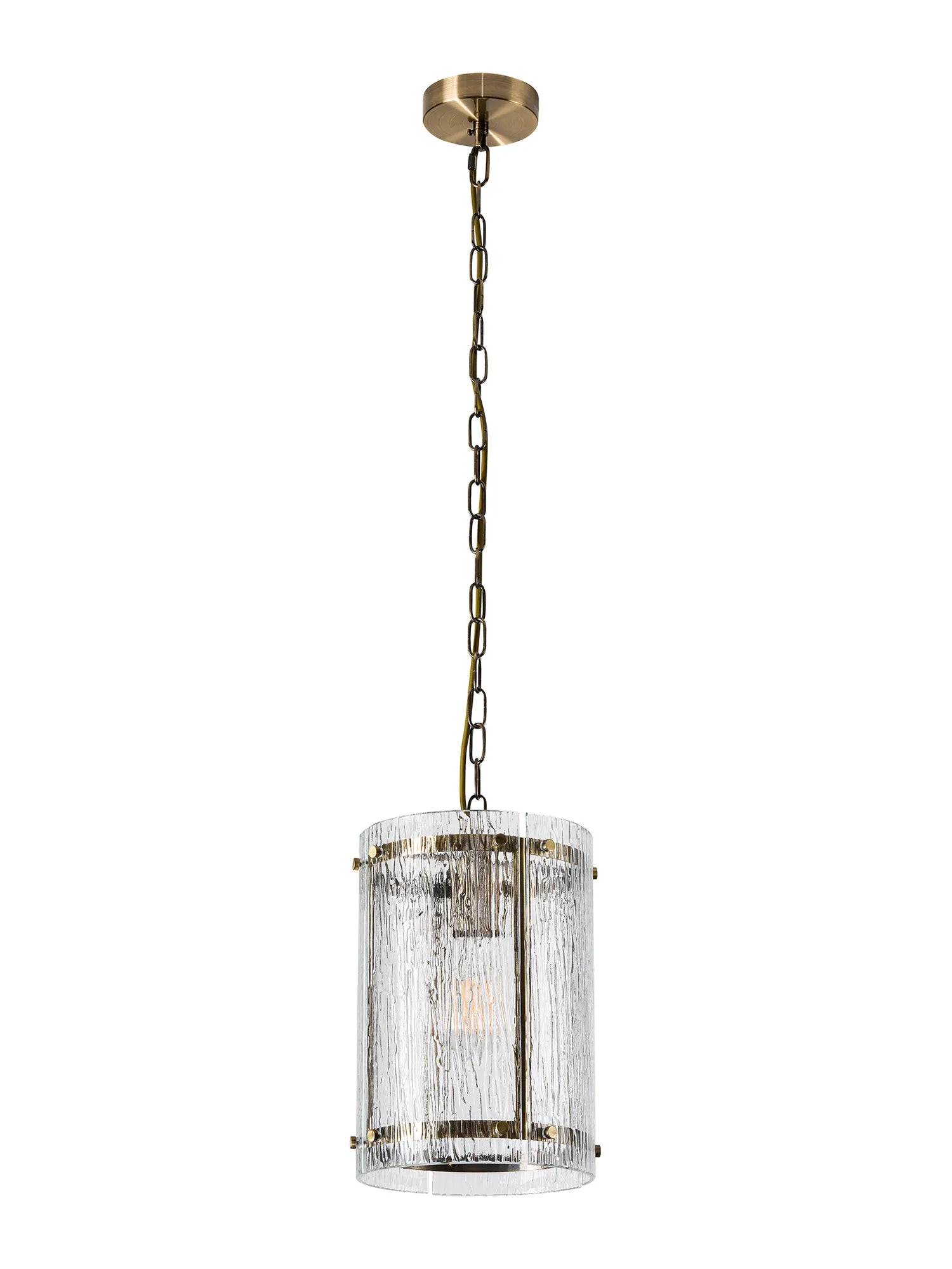 Portarlington 20.5cm Pendant  Ripple Glass