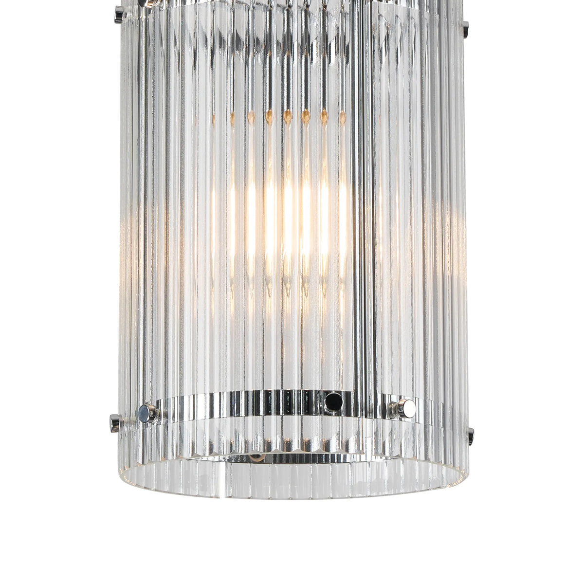 Portarlington 20.5cm Pendant  Wide Ribbed Glass