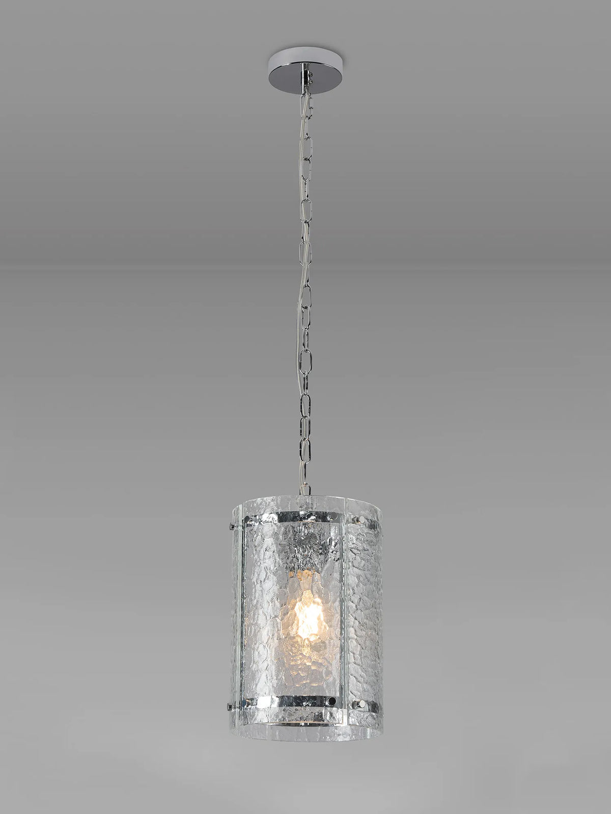 Portarlington 20.5cm Pendant  Cobbled Glass