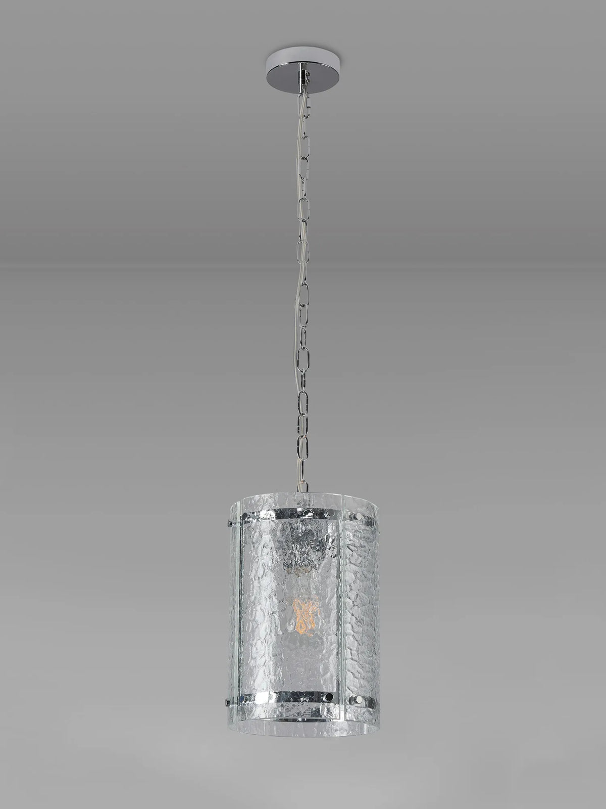 Portarlington 20.5cm Pendant  Cobbled Glass