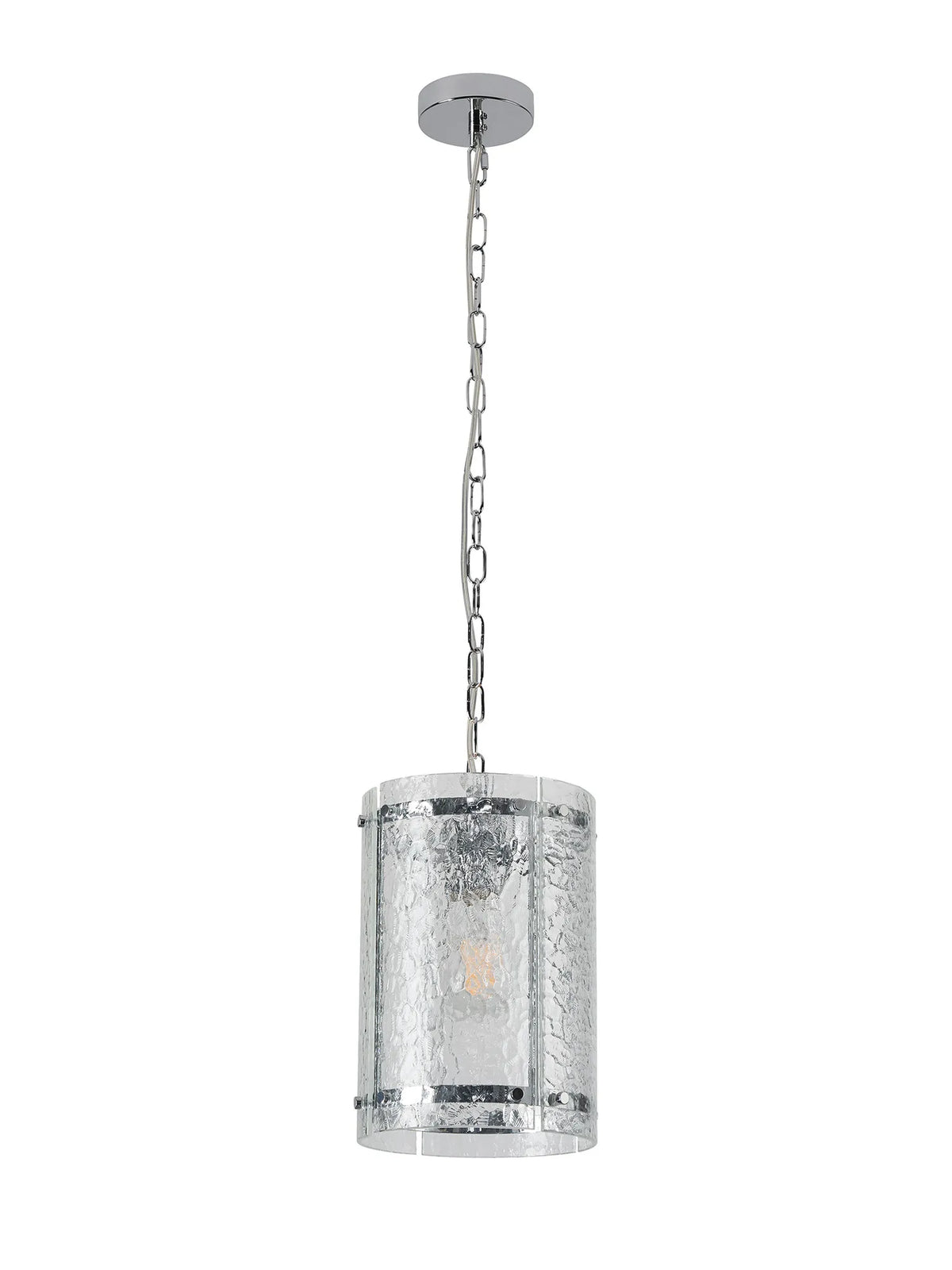Portarlington 20.5cm Pendant  Cobbled Glass