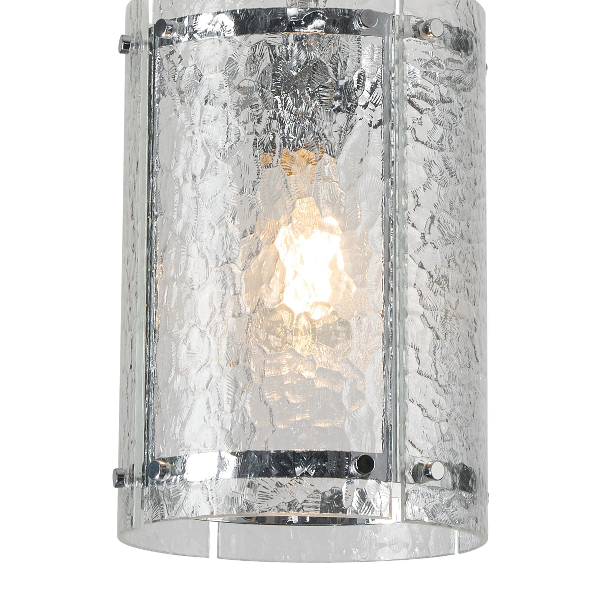 Portarlington 20.5cm Pendant  Cobbled Glass