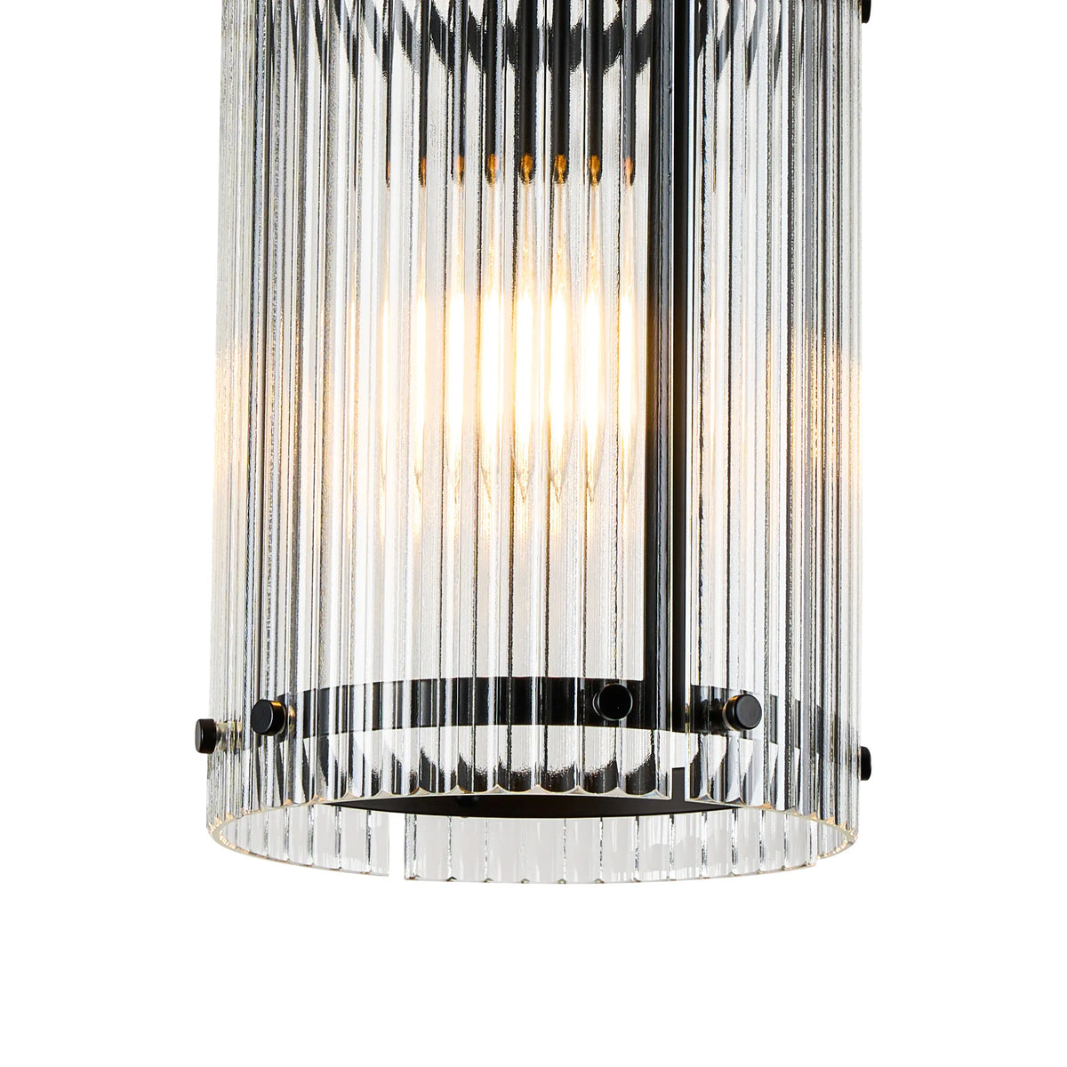 Portarlington 20.5cm Pendant  Wide Ribbed Glass