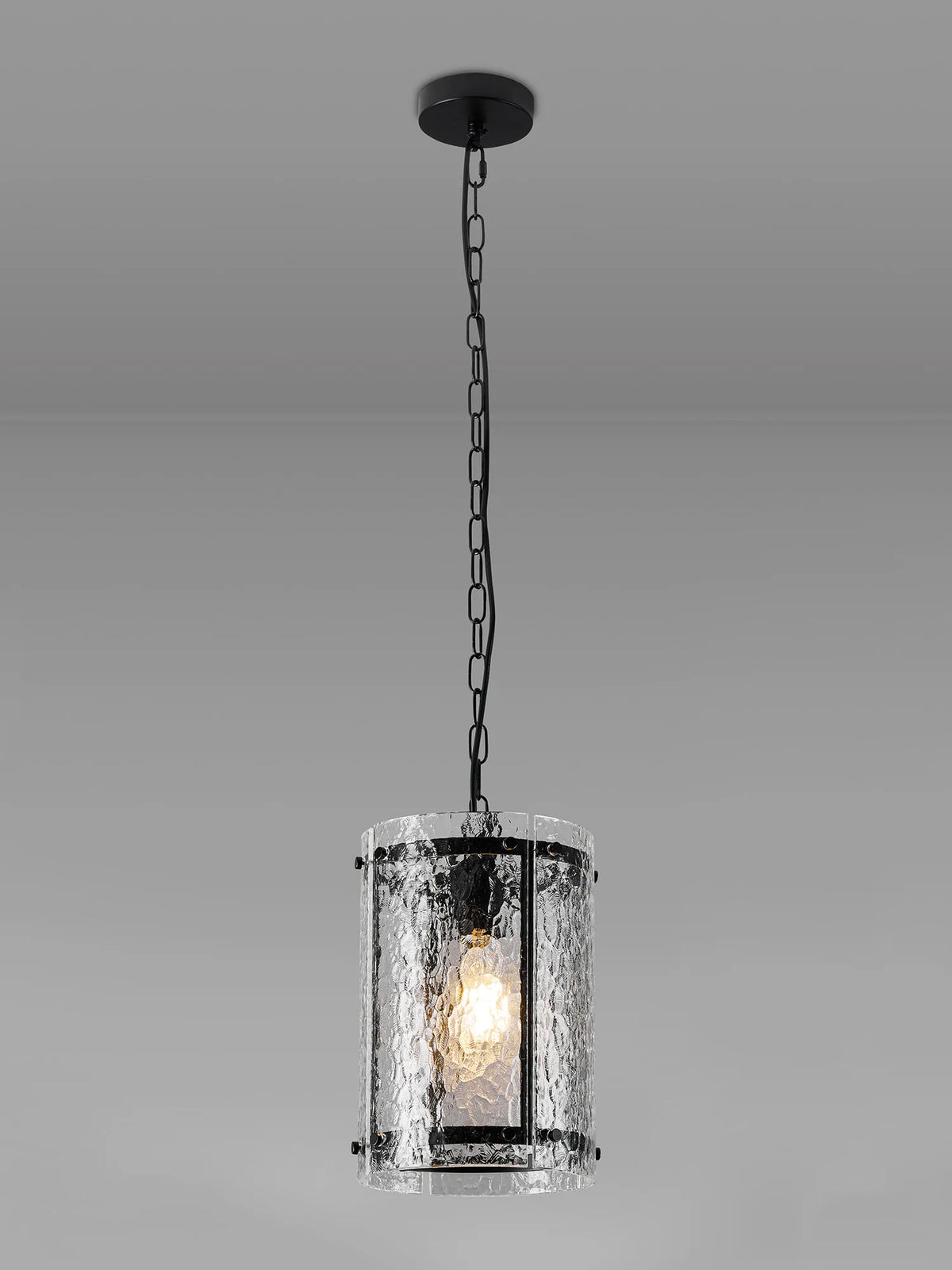 Portarlington 20.5cm Pendant  Cobbled Glass