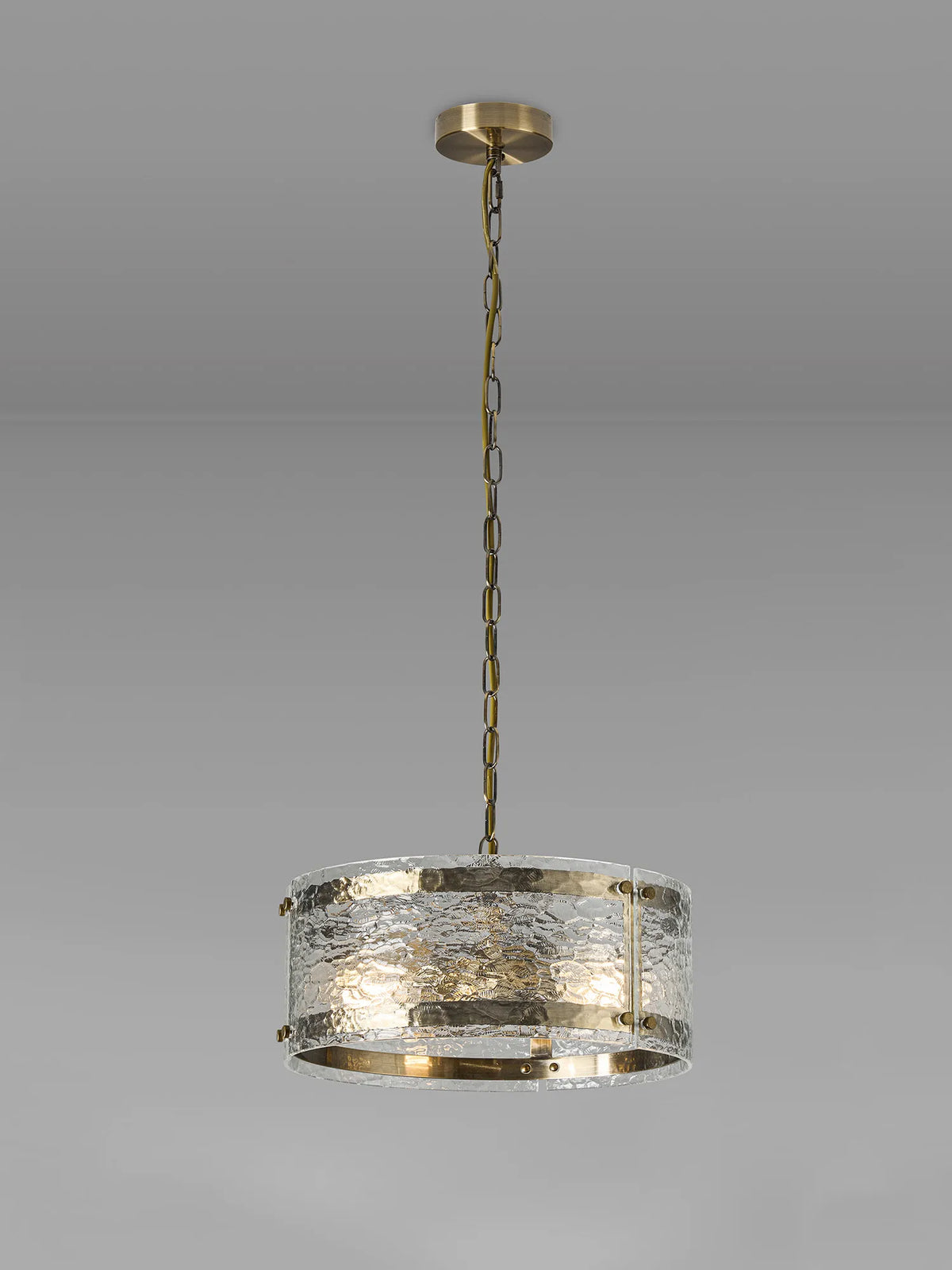 Portarlington 35cm Pendant Cobbled Glass