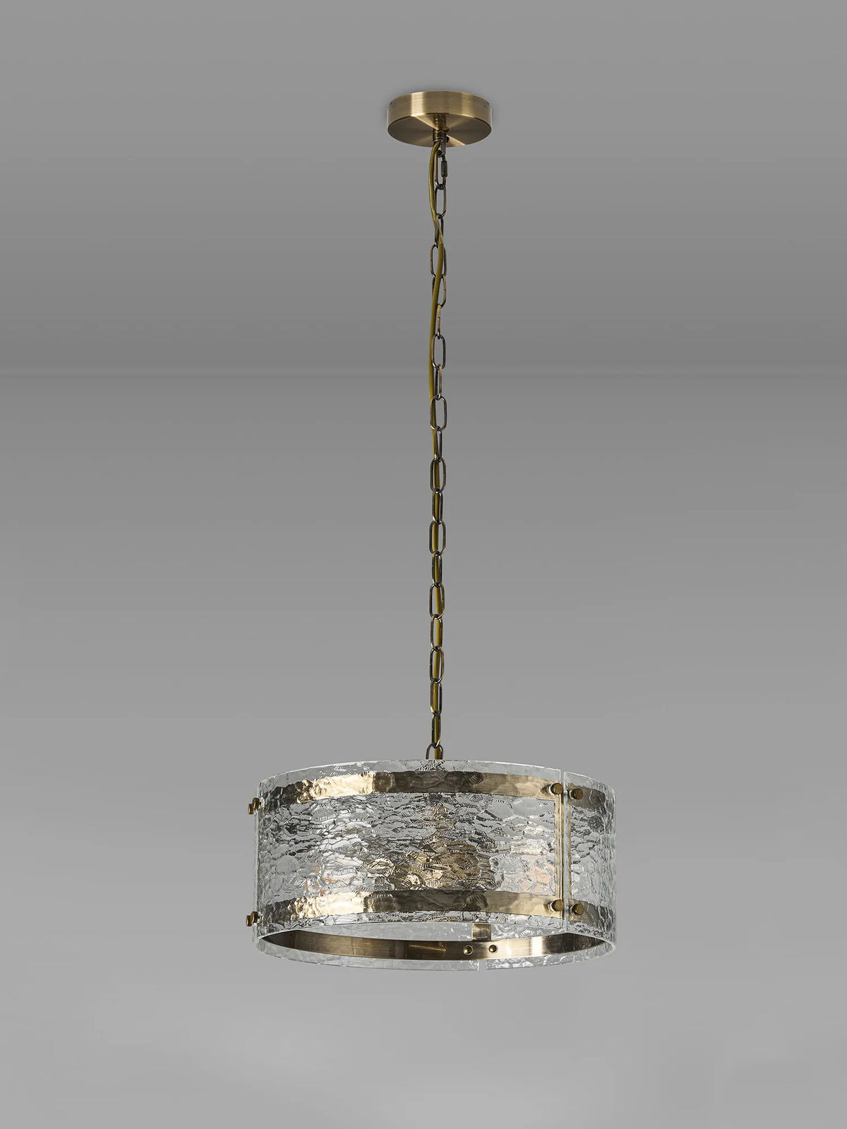 Portarlington 35cm Pendant Cobbled Glass