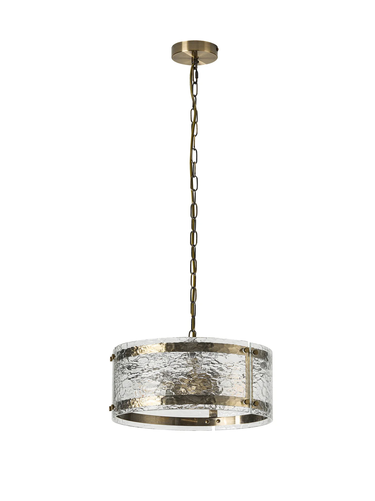Portarlington 35cm Pendant Cobbled Glass