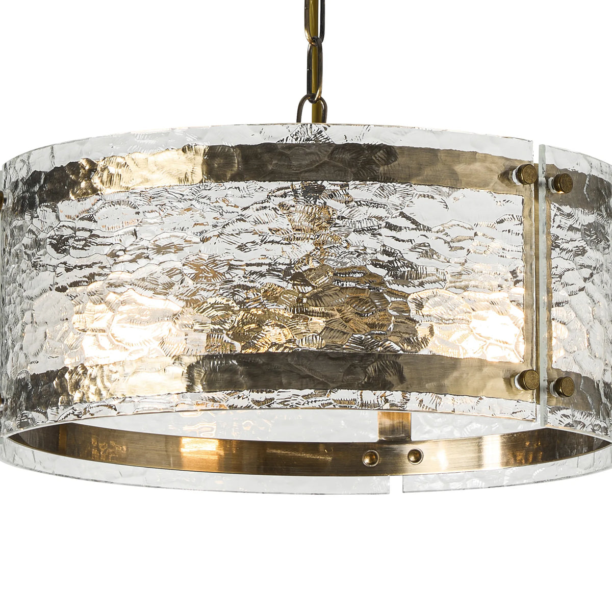 Portarlington 35cm Pendant Cobbled Glass