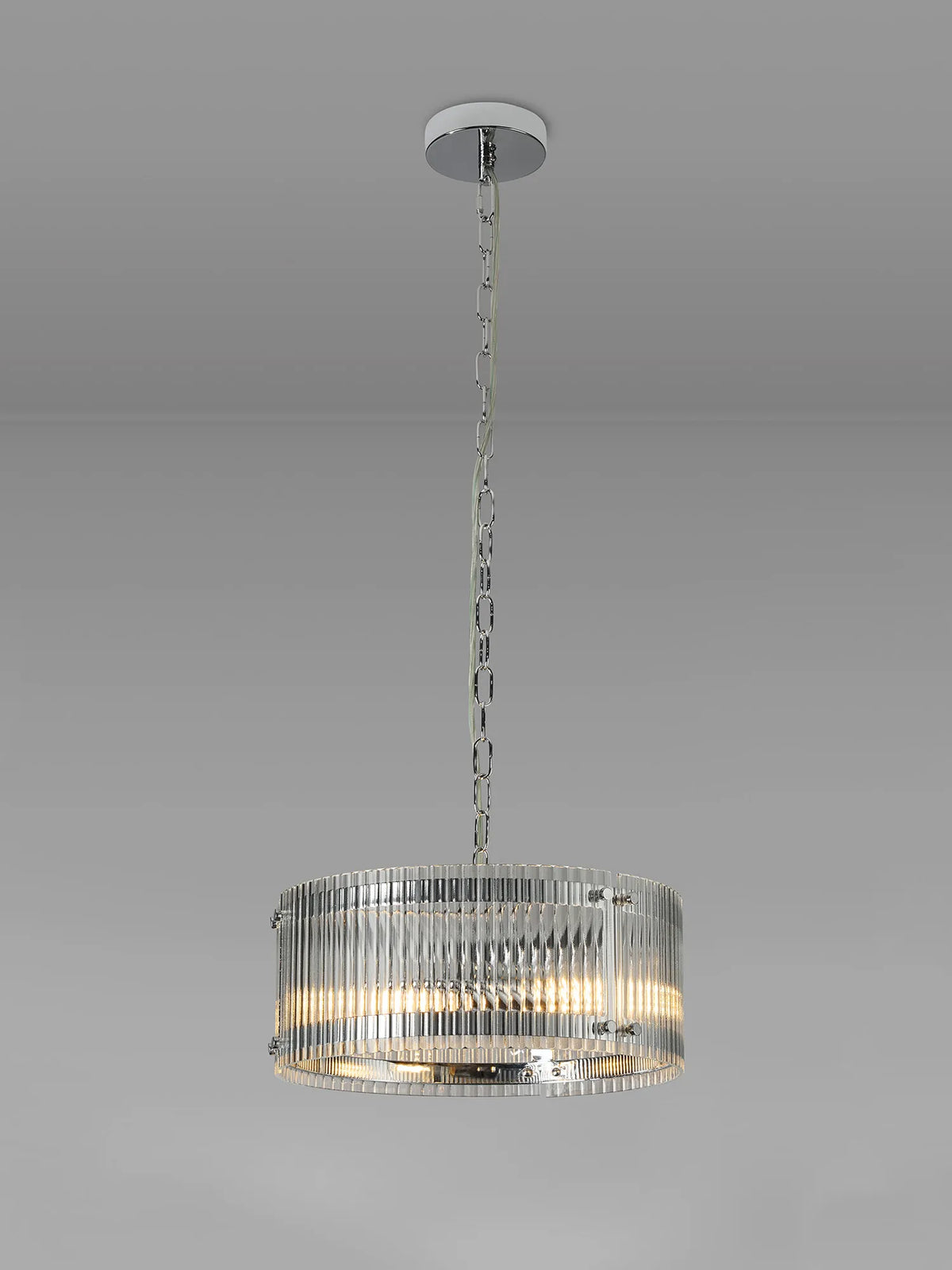 Portarlington 35cm Pendant Wide Ribbed Glass
