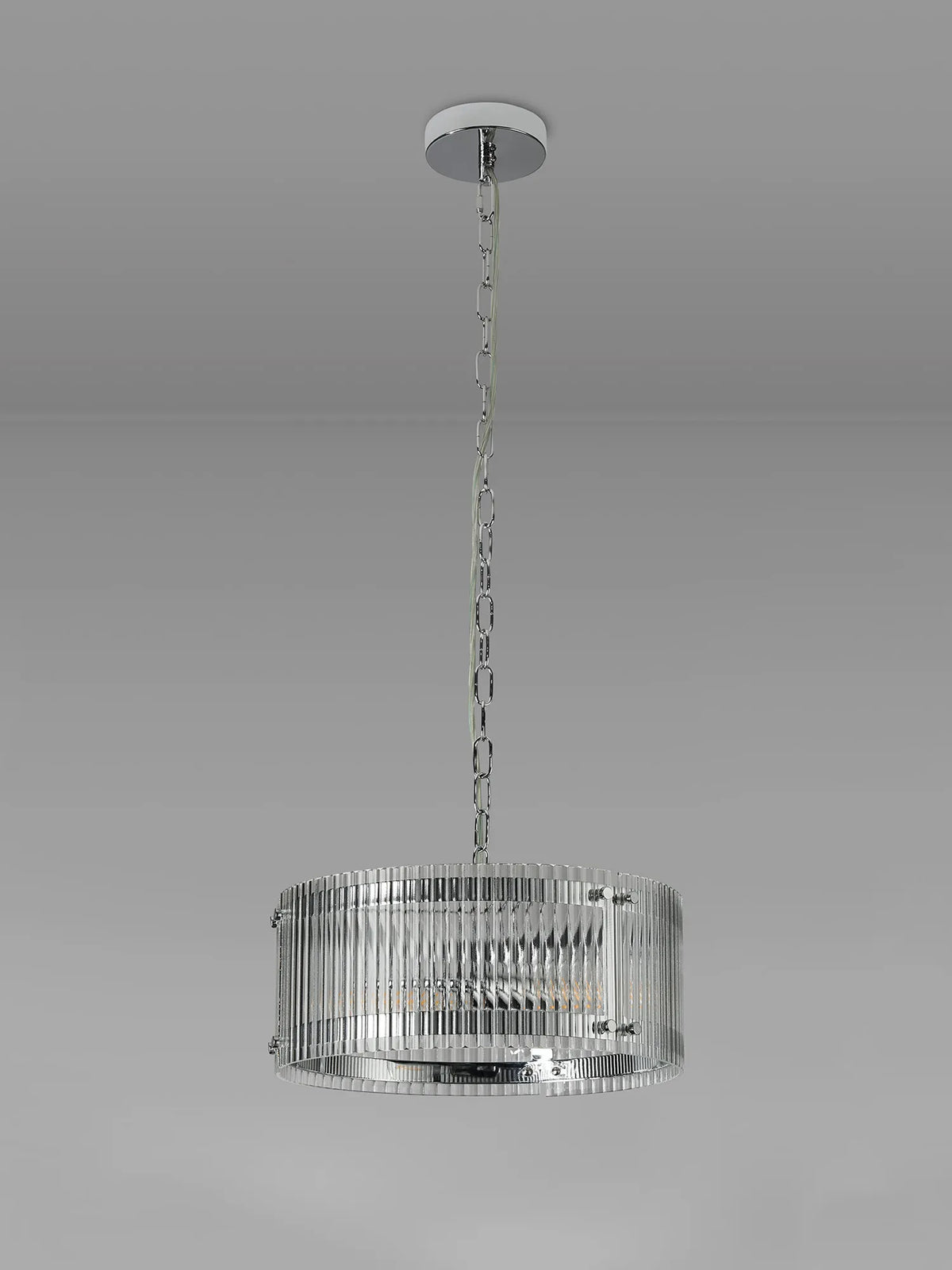Portarlington 35cm Pendant Wide Ribbed Glass