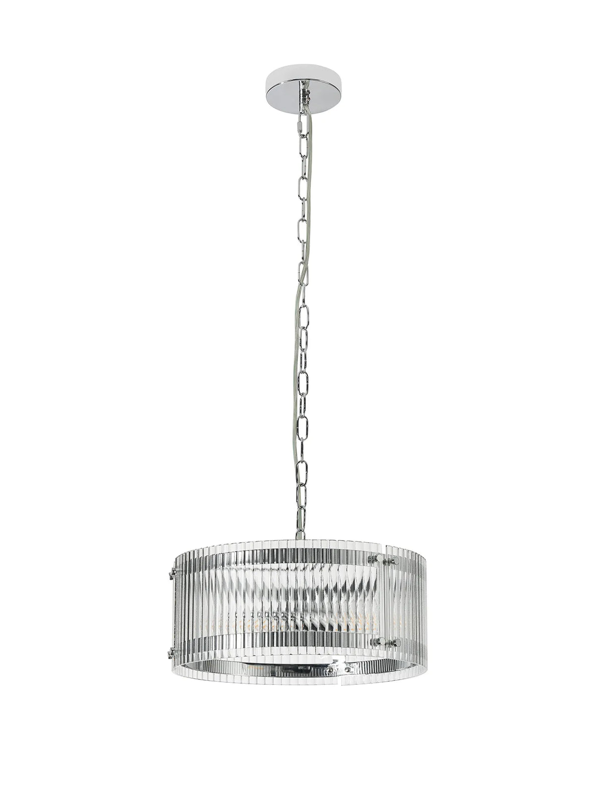 Portarlington 35cm Pendant Wide Ribbed Glass
