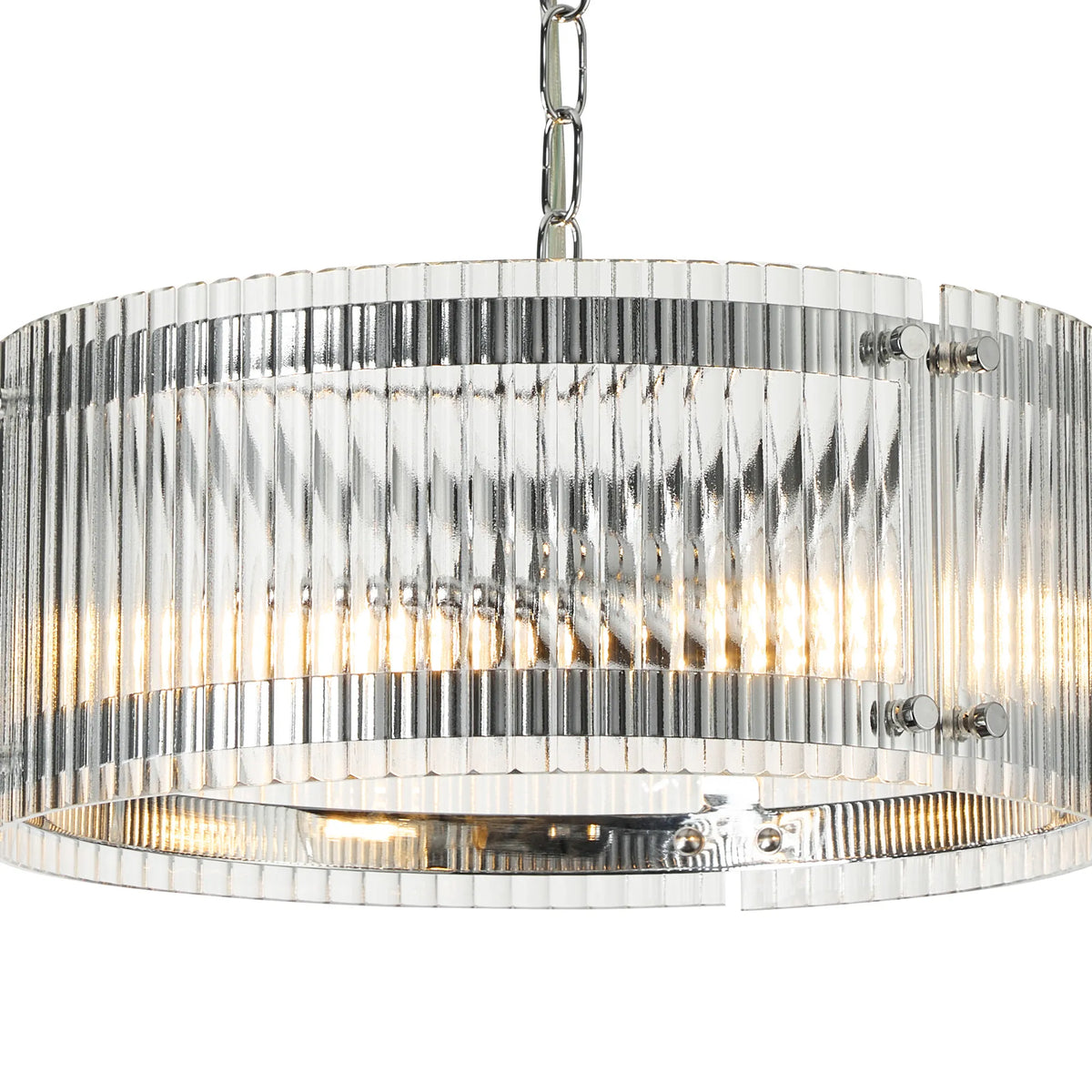Portarlington 35cm Pendant Wide Ribbed Glass