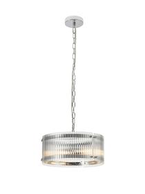 Portarlington 35cm Pendant Wide Ribbed Glass