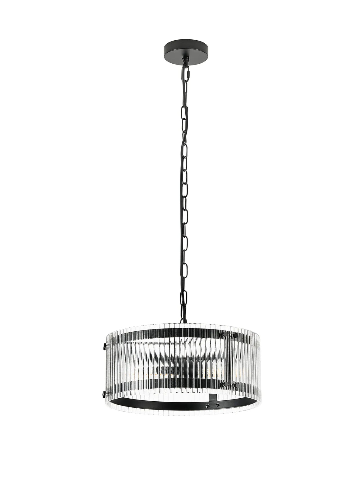 Portarlington 35cm Pendant Wide Ribbed Glass