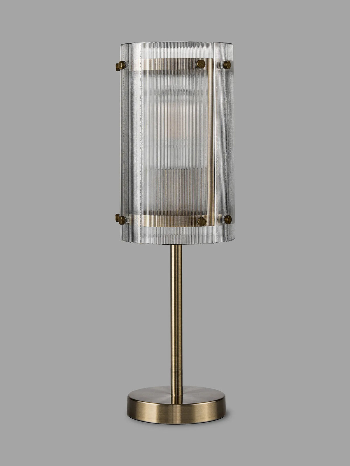 Portarlington Table Lamp Narrow Ribbed Glass