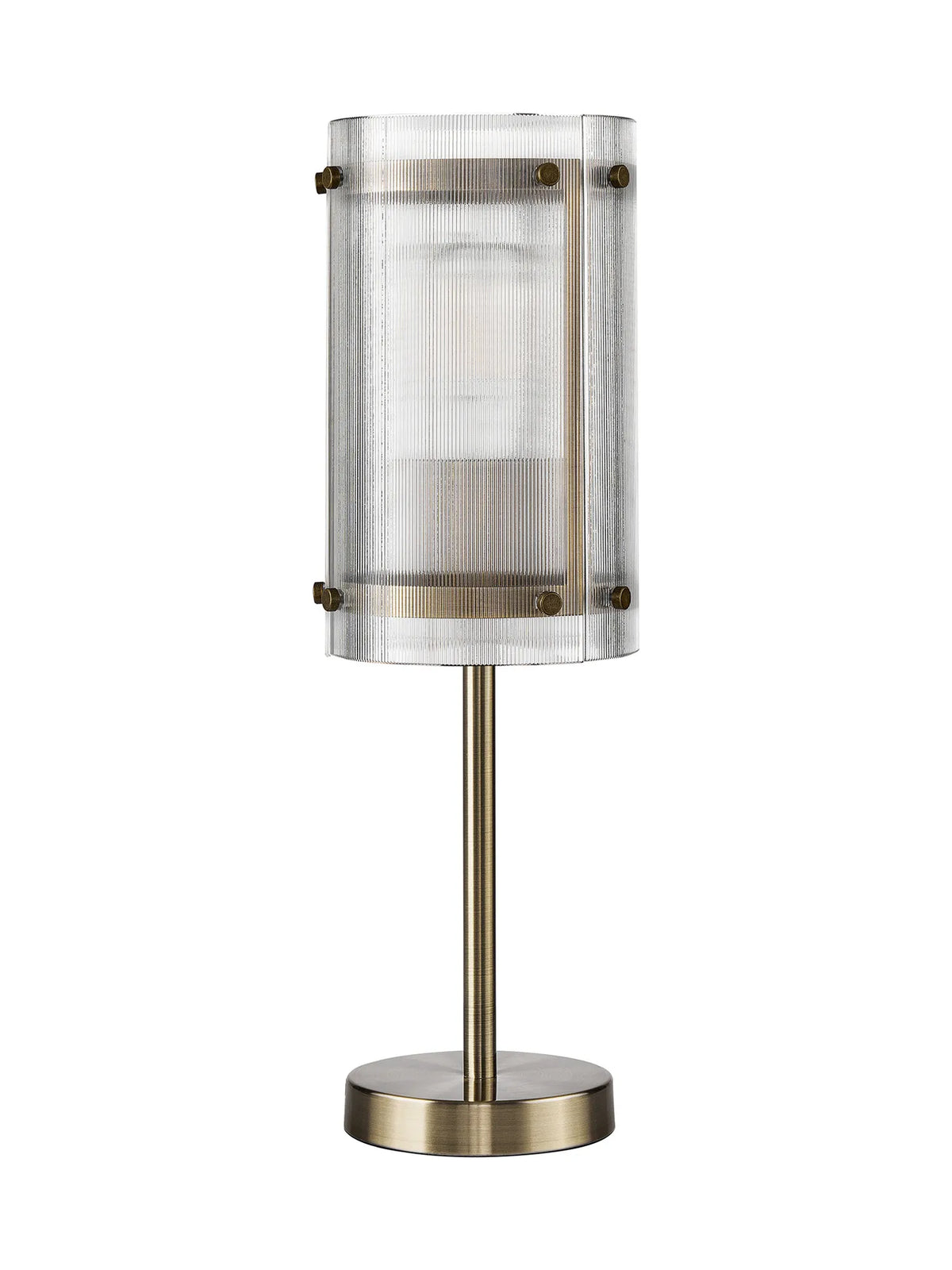 Portarlington Table Lamp Narrow Ribbed Glass