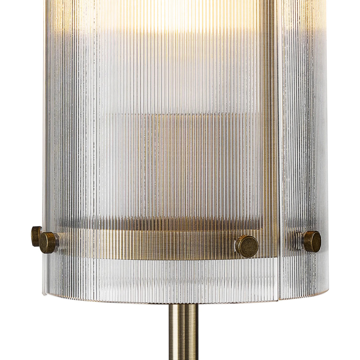 Portarlington Table Lamp Narrow Ribbed Glass