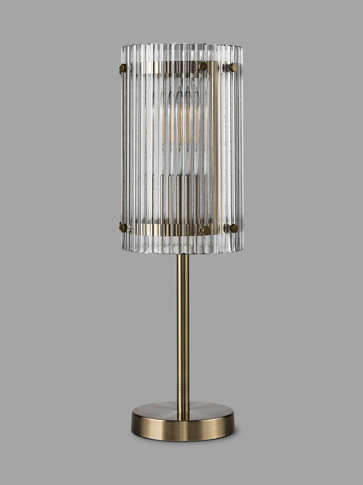 Portarlington Table Lamp Wide Ribbed Glass