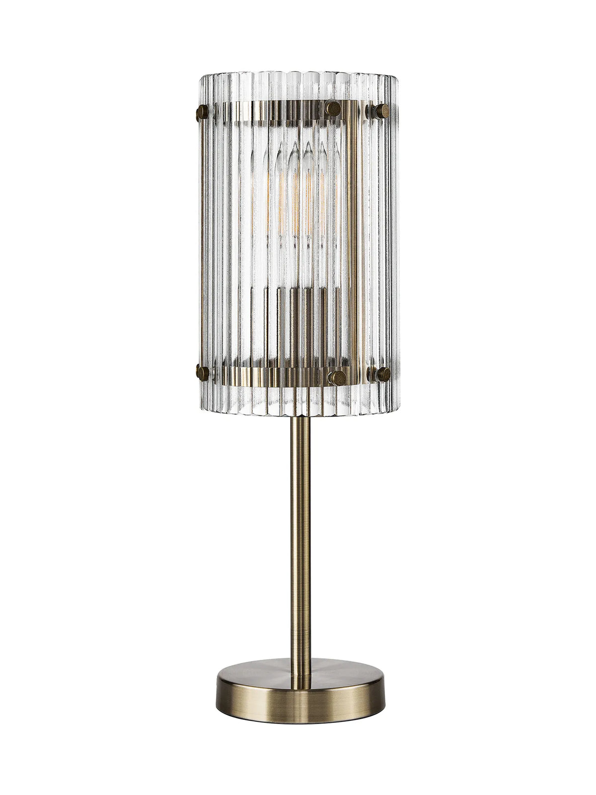 Portarlington Table Lamp Wide Ribbed Glass