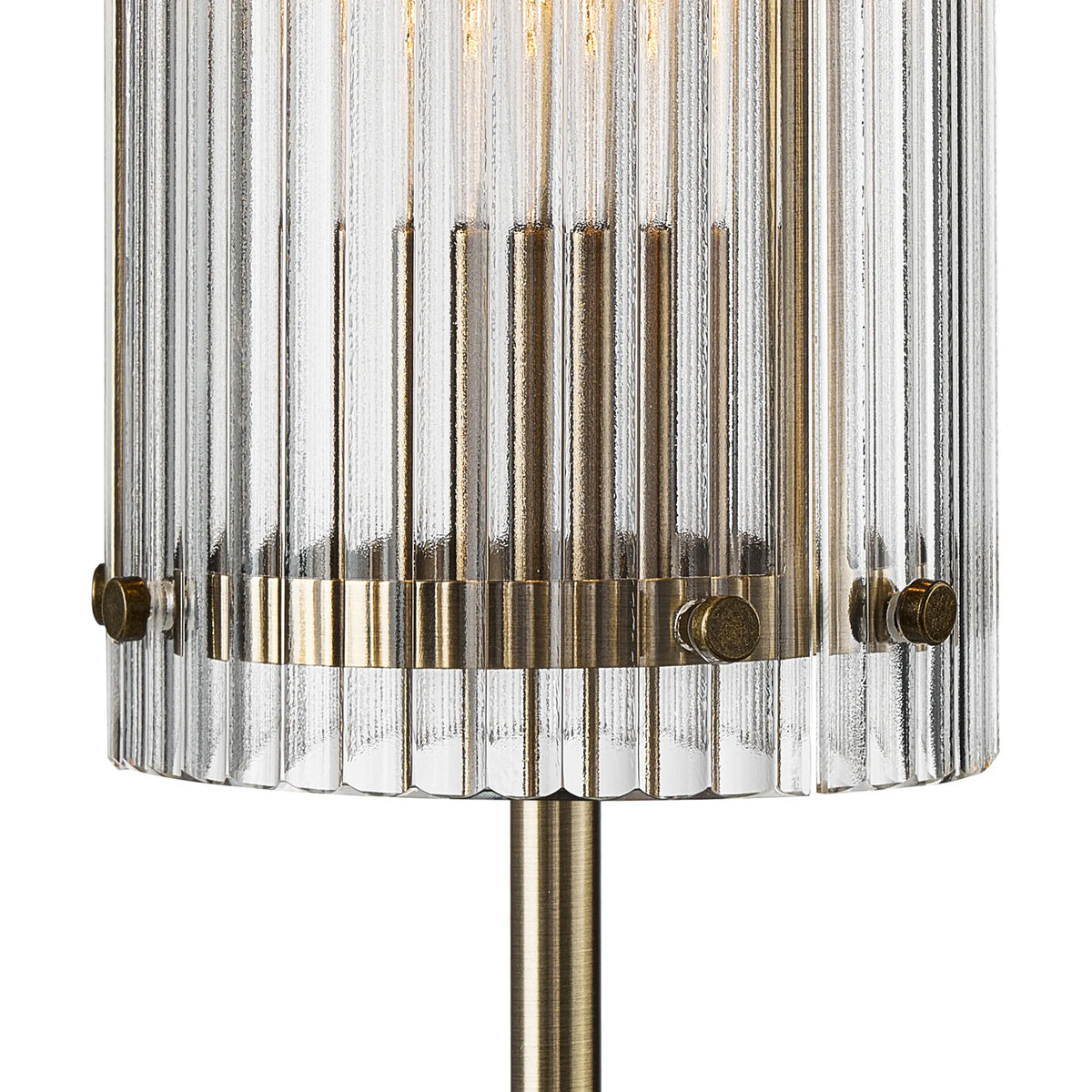 Portarlington Table Lamp Wide Ribbed Glass