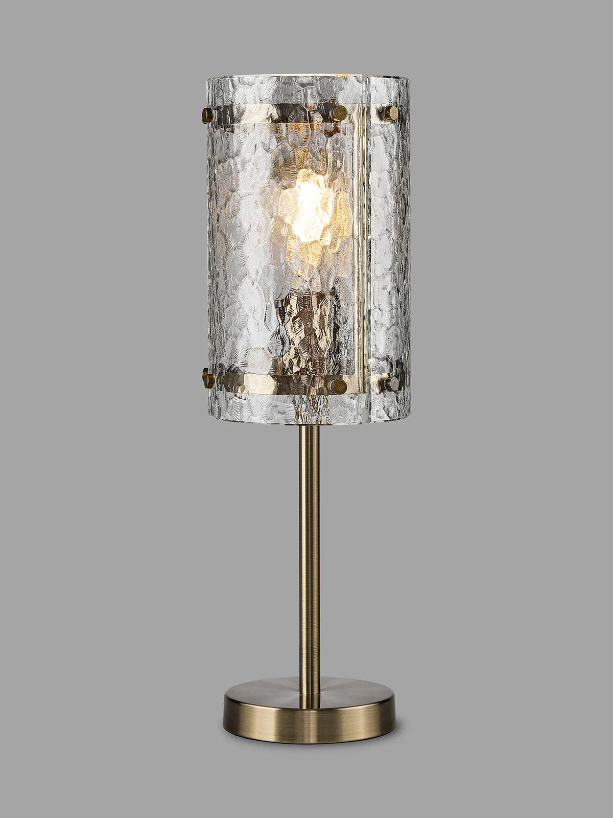 Portarlington Table Lamp Cobbled Glass