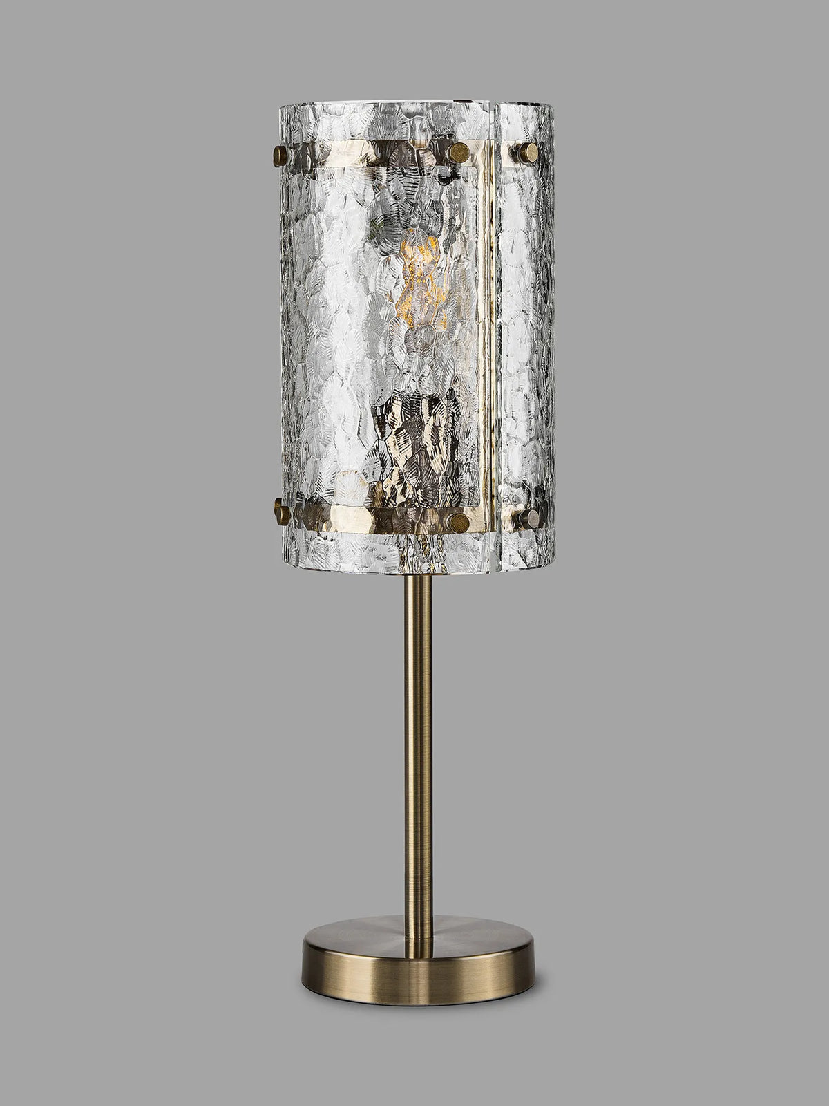 Portarlington Table Lamp Cobbled Glass