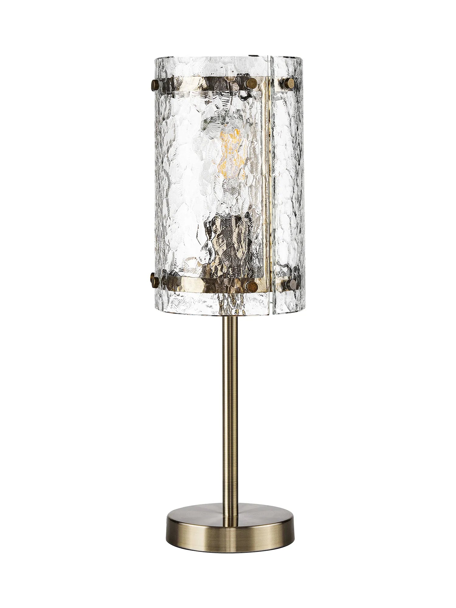 Portarlington Table Lamp Cobbled Glass