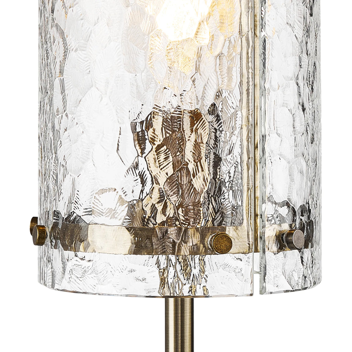 Portarlington Table Lamp Cobbled Glass