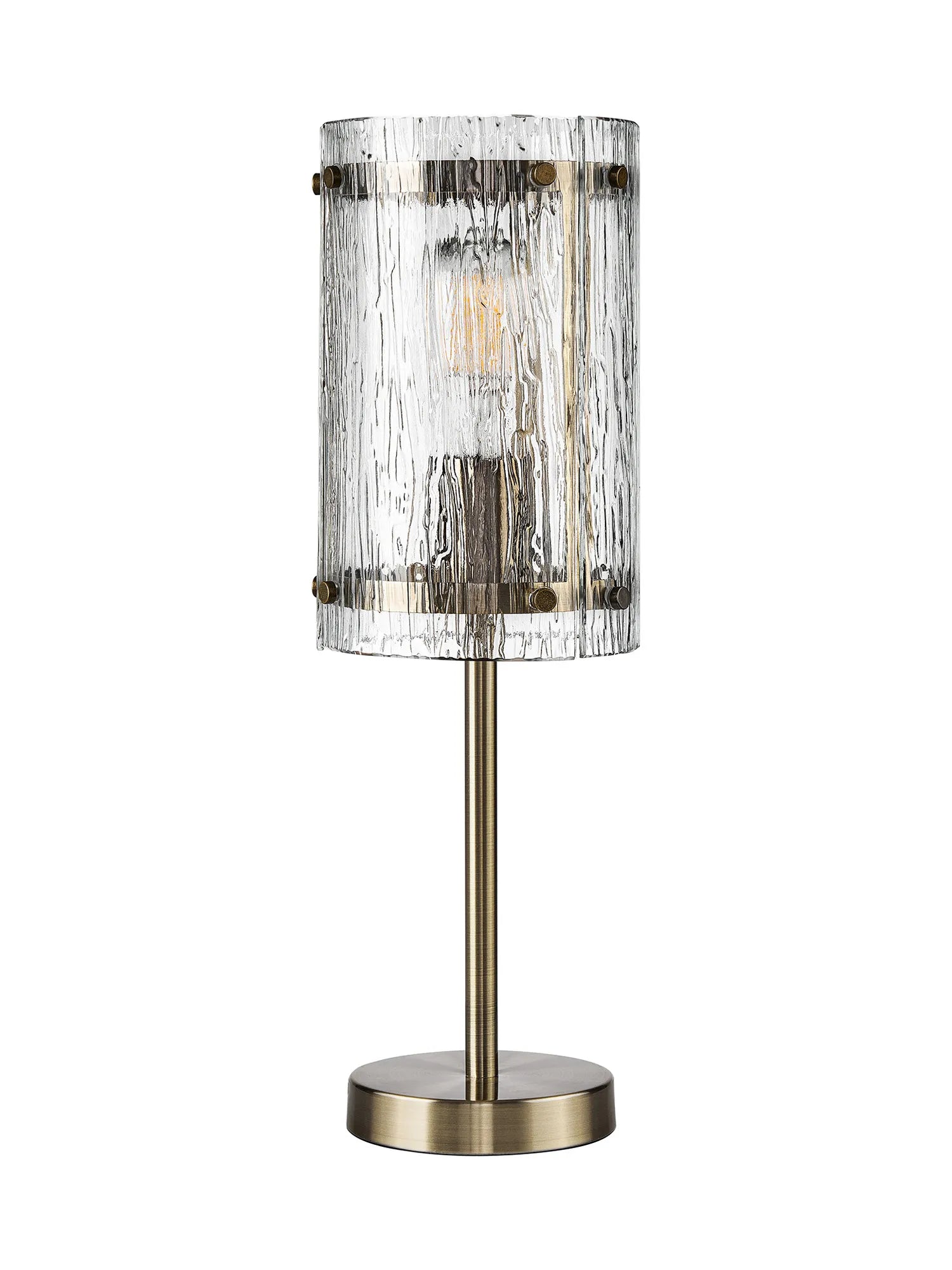 Portarlington Table Lamp Ripple Glass