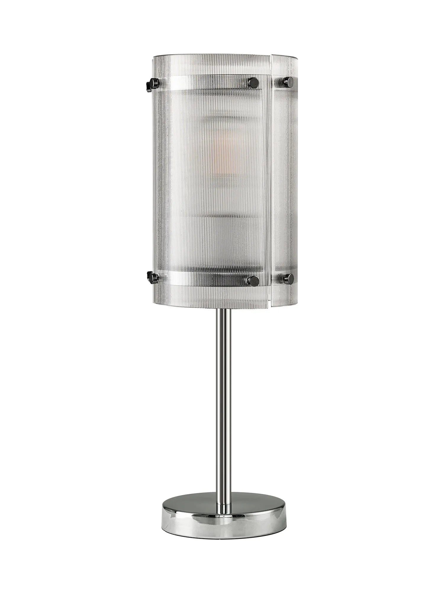 Portarlington Table Lamp Narrow Ribbed Glass