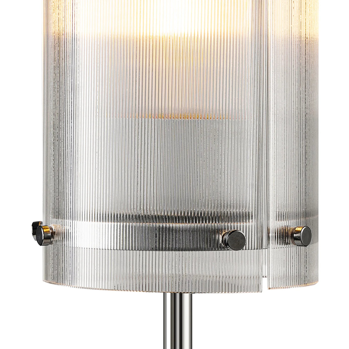 Portarlington Table Lamp Narrow Ribbed Glass