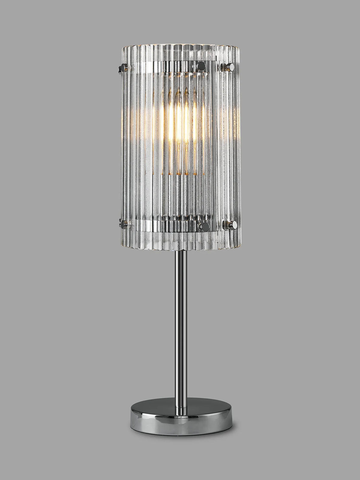 Portarlington Table Lamp Wide Ribbed Glass