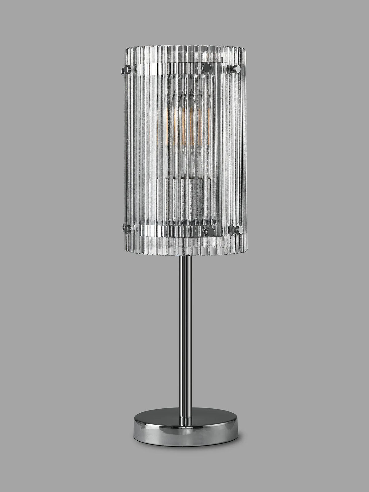 Portarlington Table Lamp Wide Ribbed Glass
