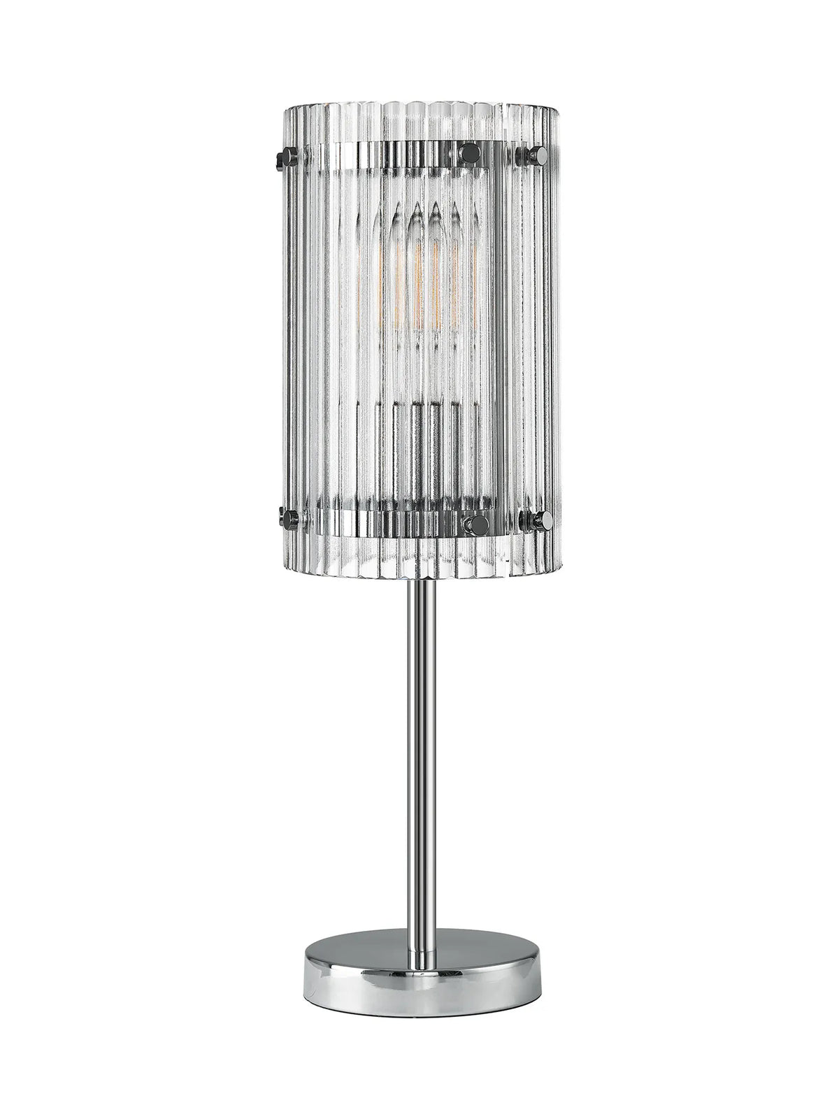 Portarlington Table Lamp Wide Ribbed Glass