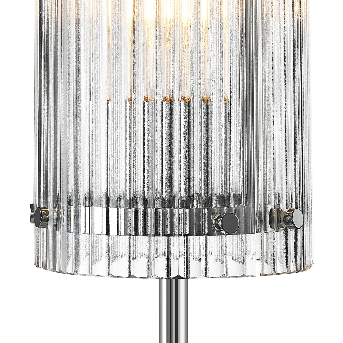 Portarlington Table Lamp Wide Ribbed Glass