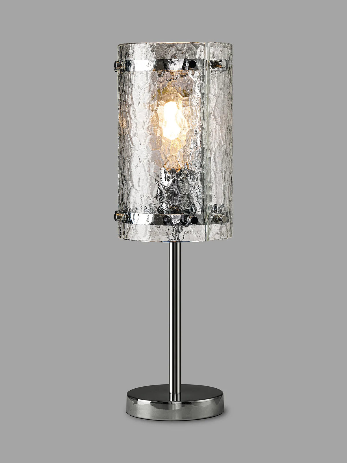 Portarlington Table Lamp Cobbled Glass