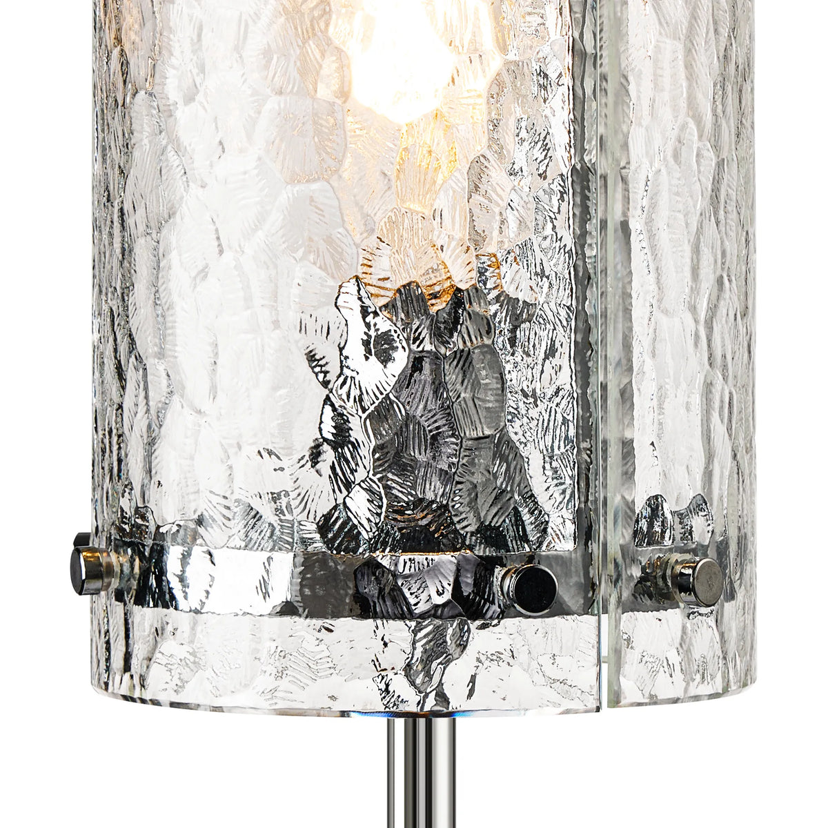 Portarlington Table Lamp Cobbled Glass