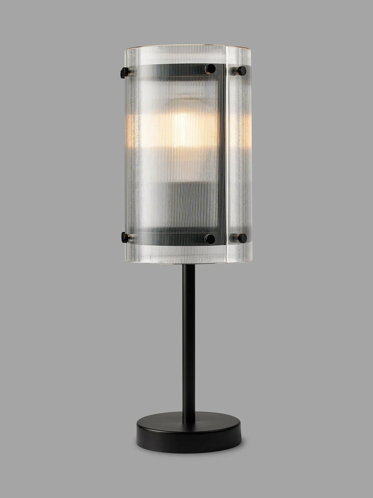 Portarlington Table Lamp Narrow Ribbed Glass