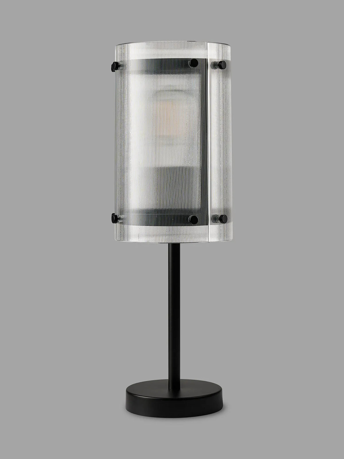 Portarlington Table Lamp Narrow Ribbed Glass