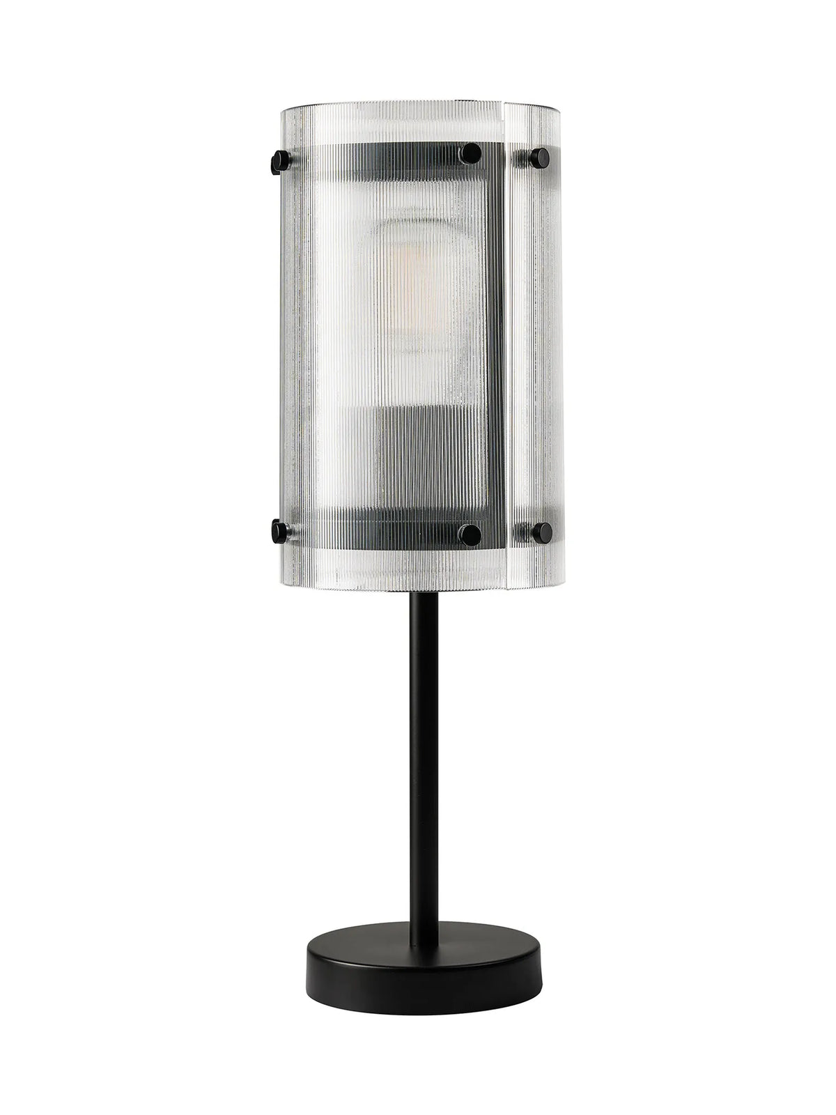 Portarlington Table Lamp Narrow Ribbed Glass