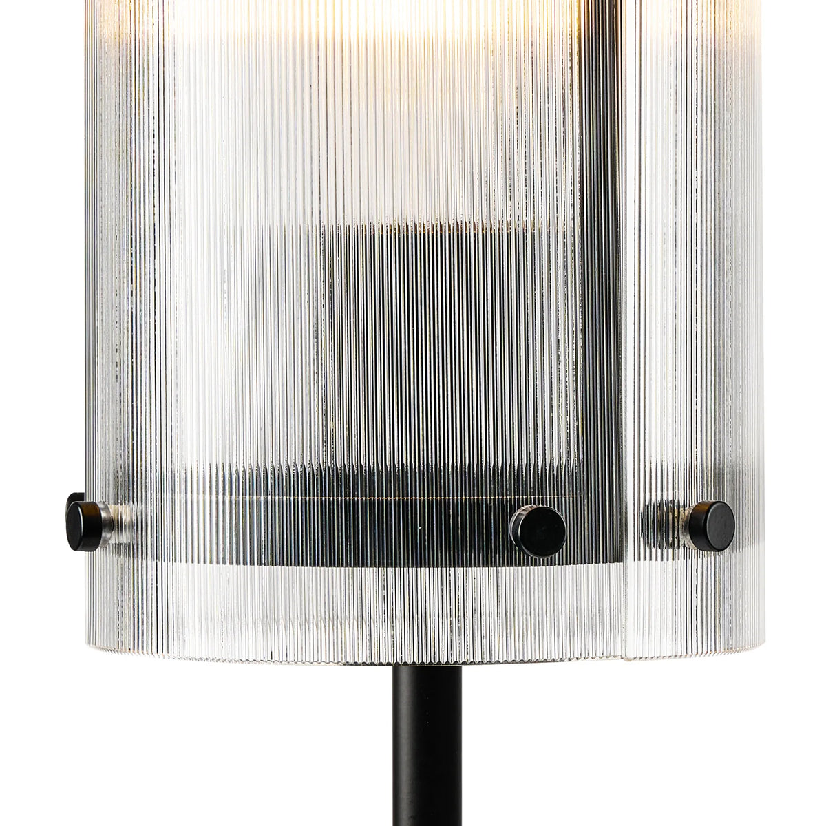 Portarlington Table Lamp Narrow Ribbed Glass