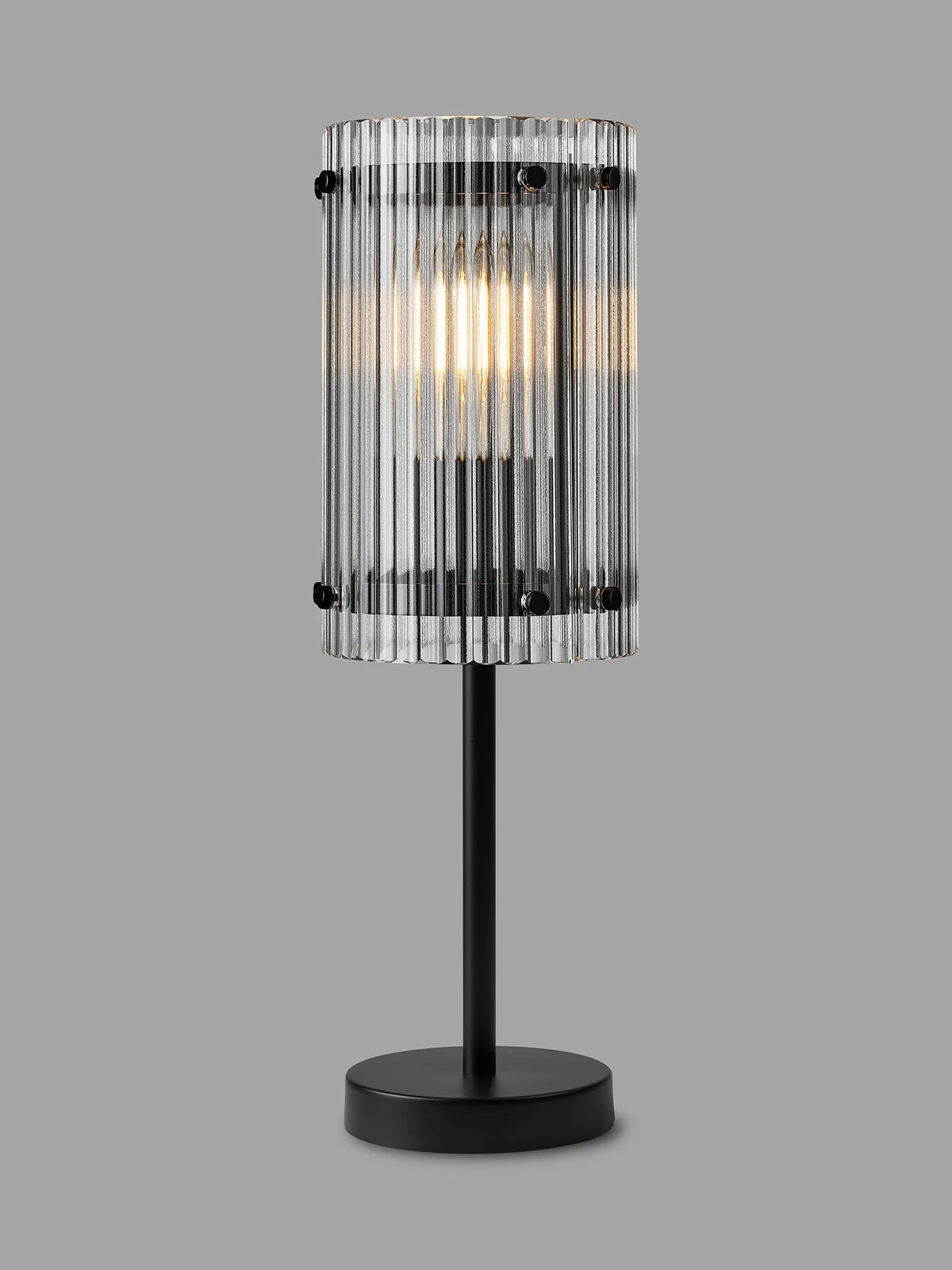 Portarlington Table Lamp Wide Ribbed Glass