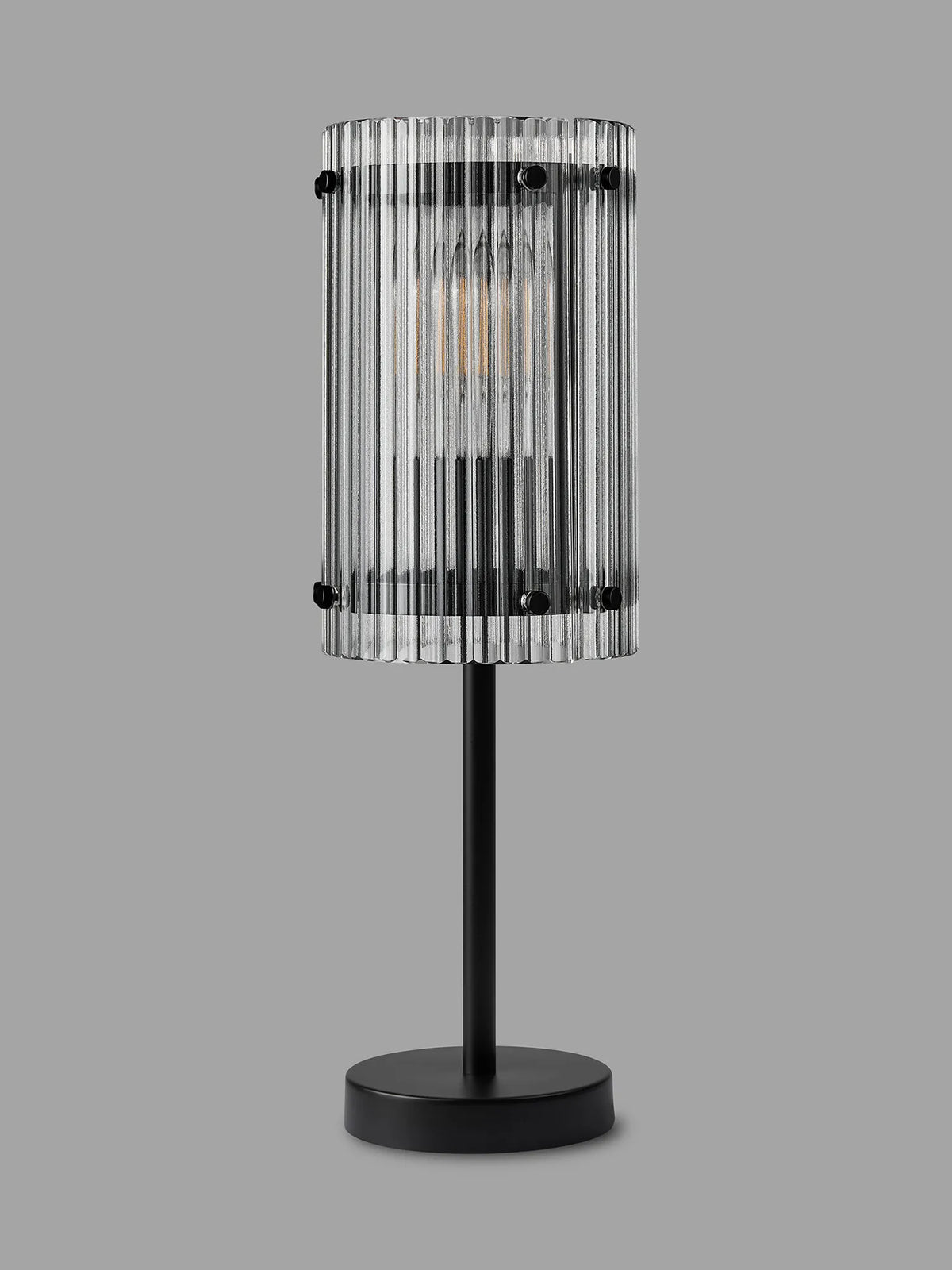 Portarlington Table Lamp Wide Ribbed Glass