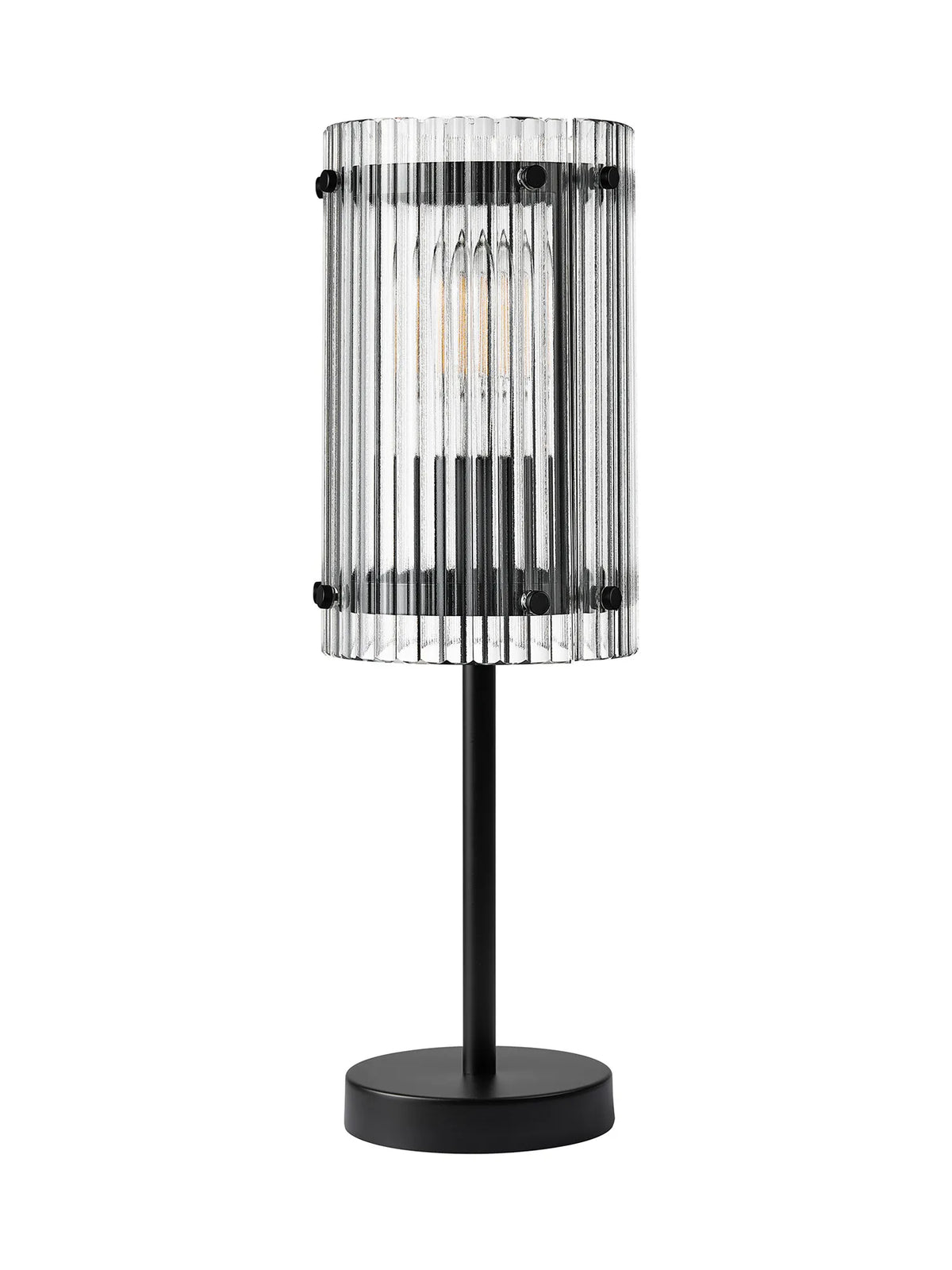 Portarlington Table Lamp Wide Ribbed Glass