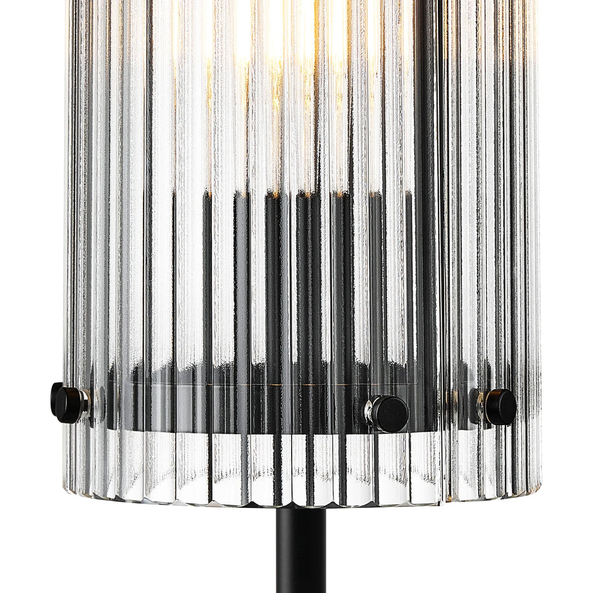 Portarlington Table Lamp Wide Ribbed Glass