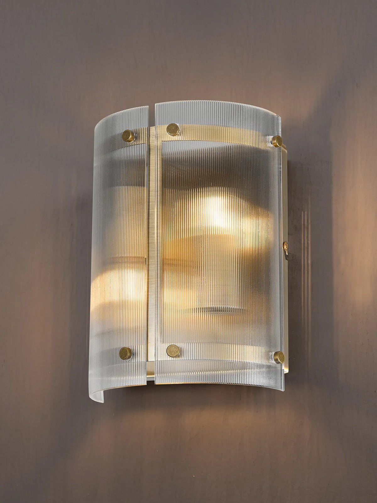 Portarlington Wall Light Narrow Ribbed Glass