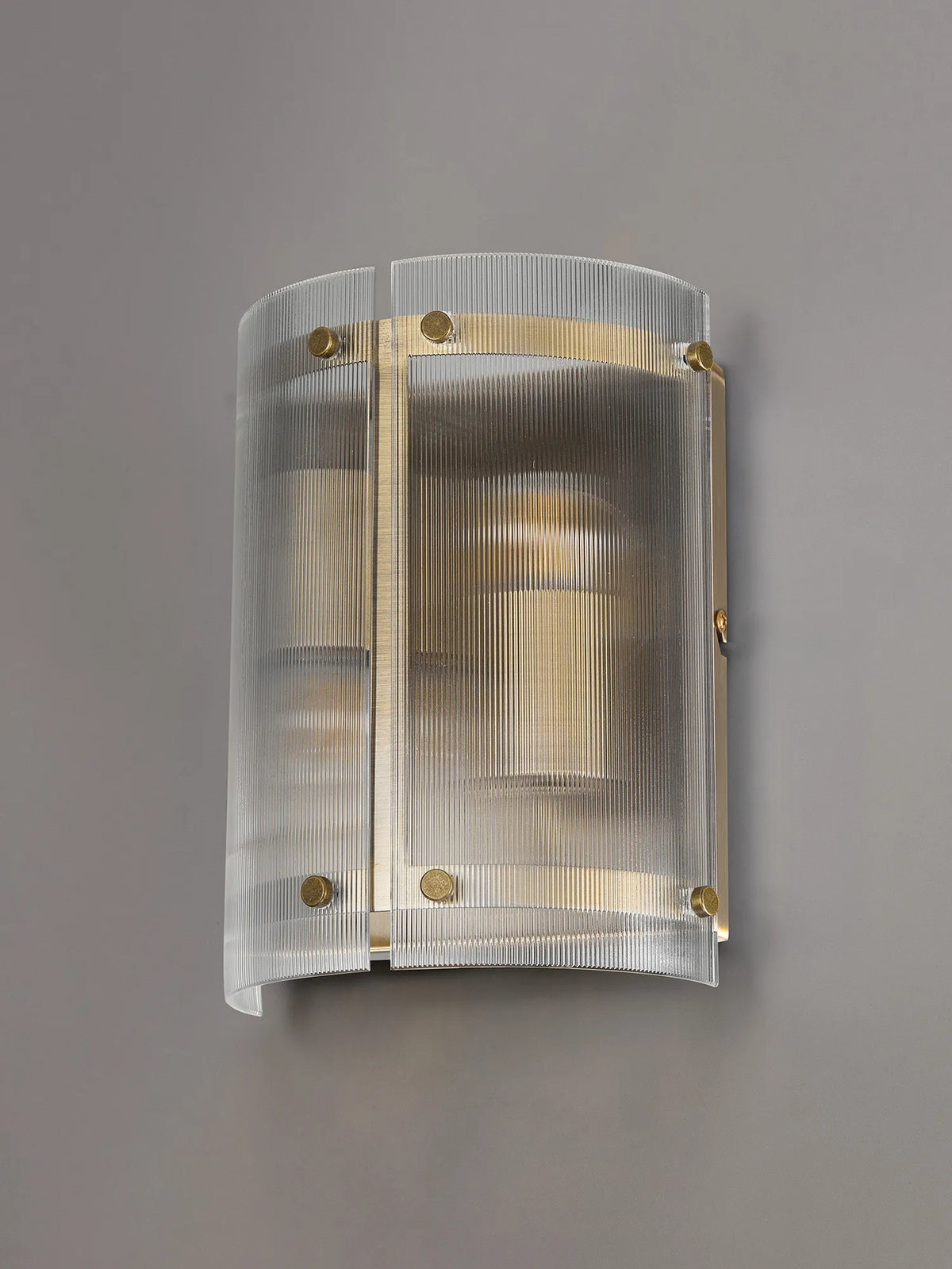 Portarlington Wall Light Narrow Ribbed Glass