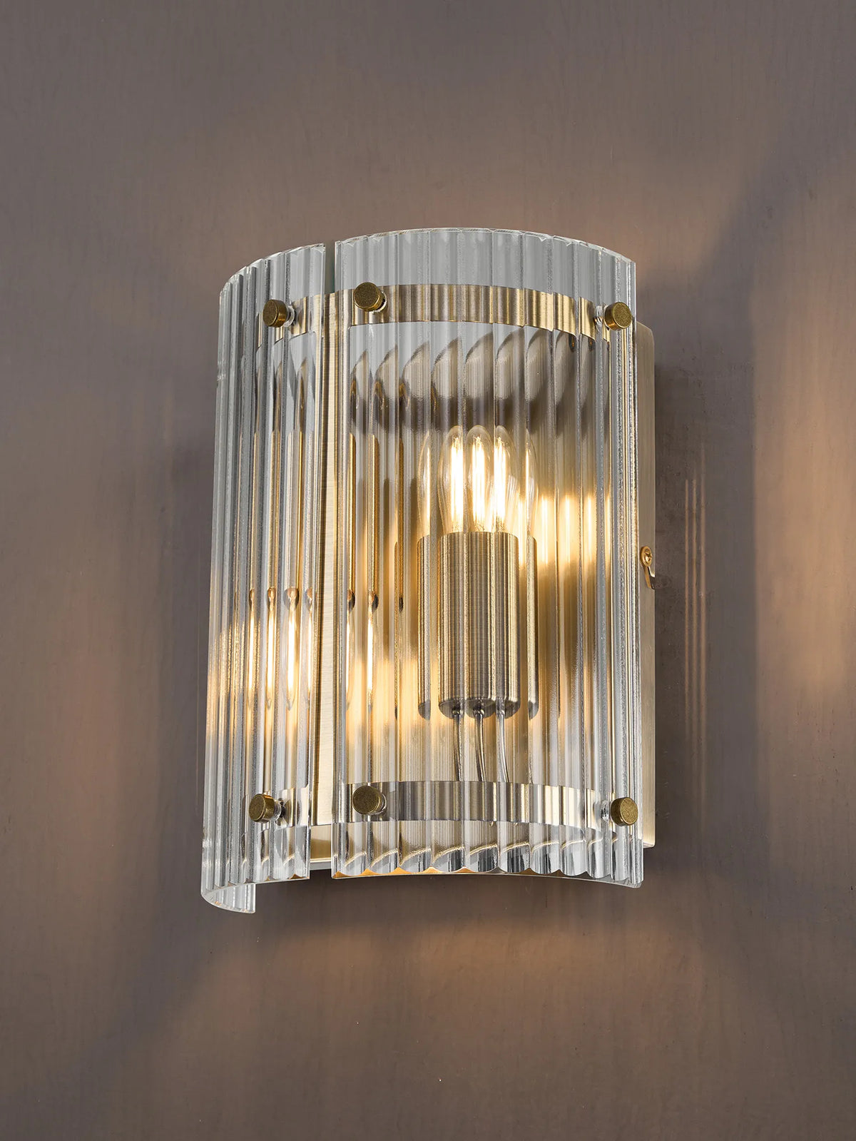 Portarlington Wall Light Wide Ribbed Glass