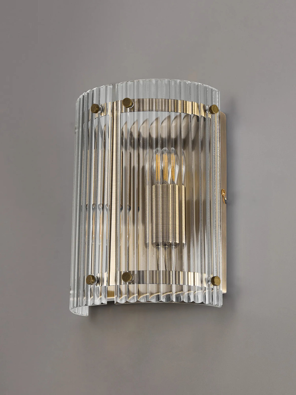 Portarlington Wall Light Wide Ribbed Glass